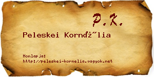 Peleskei Kornélia névjegykártya